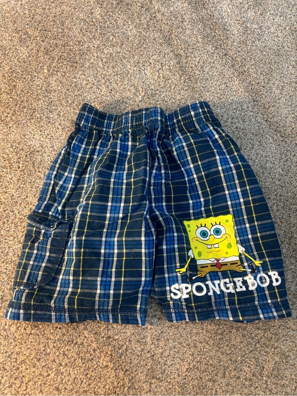 Y2k SpongeBob SquarePants cargo shorts toddler boy 3T retro 2012